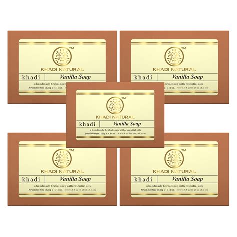 Khadi Natural Vanilla Soap Combo Pack Of 5 – 125gm Each