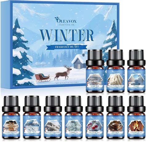 Amazon.com: Winter Essential Oils Set, Premium Holiday Fragrance Oil ...