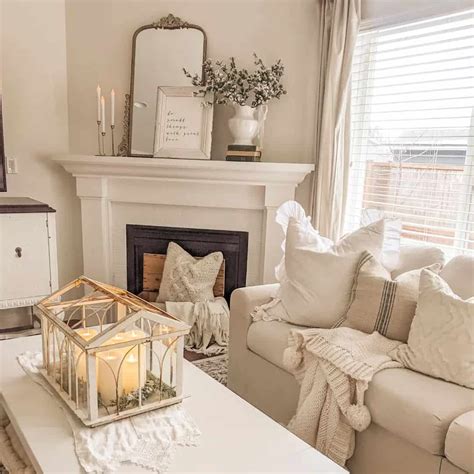 Living Room With White Fireplace for Warmth - Soul & Lane