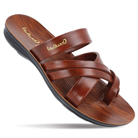 Men's Daily Wear Sandals - W5687 Dark Brown – Walkaroo Footwear