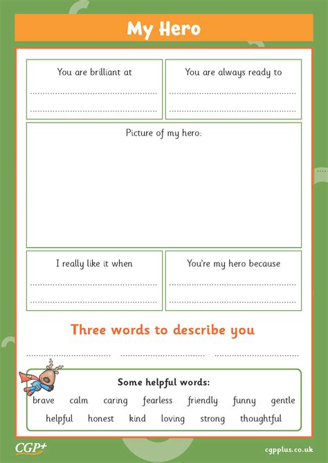 Heroes Worksheets