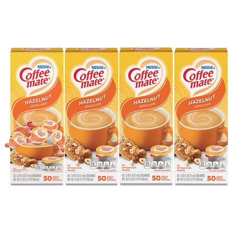 COFFEE MATE, Hazelnut, 50 Pack Count, Hazelnut Liquid Creamer - 12M202 ...
