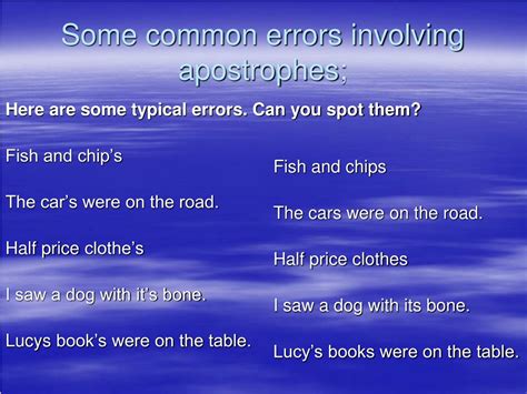 PPT - Mastering Apostrophes: When and How to Use Them PowerPoint ...