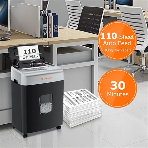 Snapklik.com : Bonsaii 110-Sheet Autofeed Paper Shredder, 30 Minutes ...