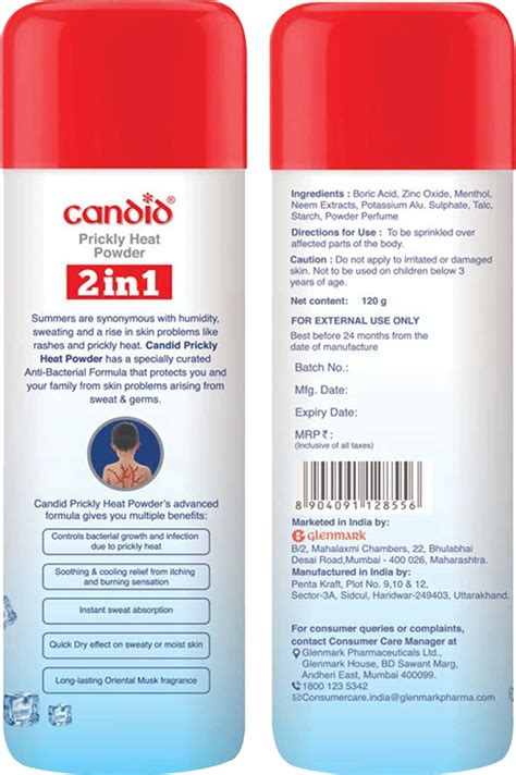 Buy CANDID NEW PRICKLY HEAT POWDER - 120 GM Online & Get Upto 60% OFF ...