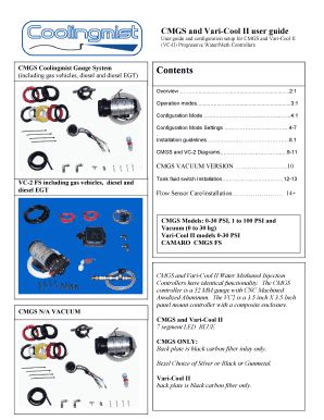 Coolingmist Water Methanol Injection Kit - Fill Online, Printable ...