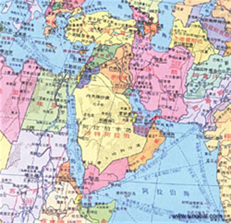 中东地图高清版大图图片