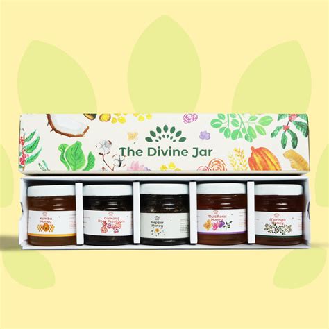 The Divine Jars (100% Pure, 5 Different Types Of Exotic Honey) - Divin