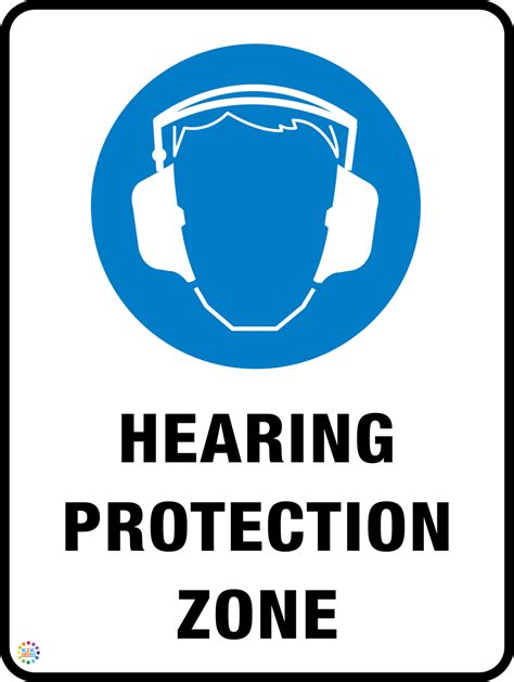 Hearing Protection Zone Sign | K2K Signs Australia