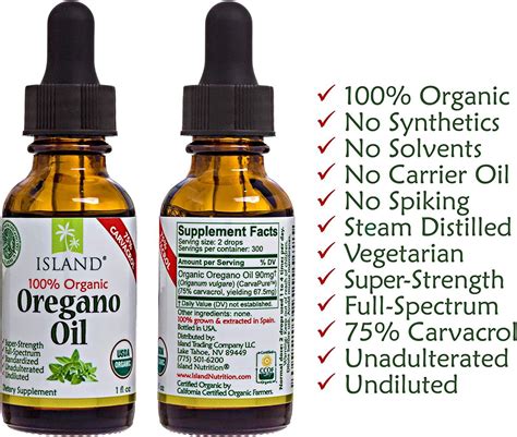 Organic Oregano Oil Liquid Drops - 100% Pure & Undiluted (1 oz) USDA ...