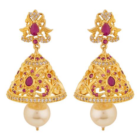 Filigree Jhumka Drop Earrings – VOYLLA