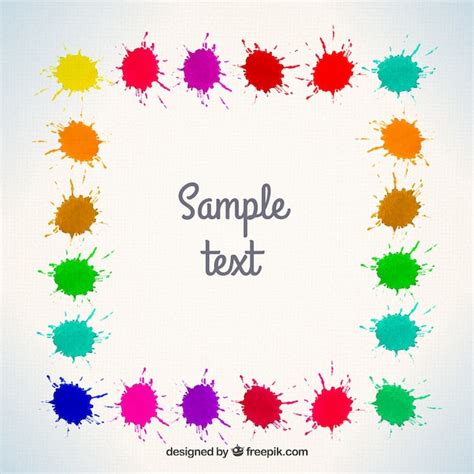 Cornice colorata fatta di spruzzi | Vettore Gratis