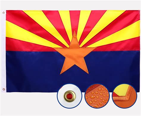 Amazon.com : Double Sided Arizona State Flag 3x5 Outdoor The Longest ...