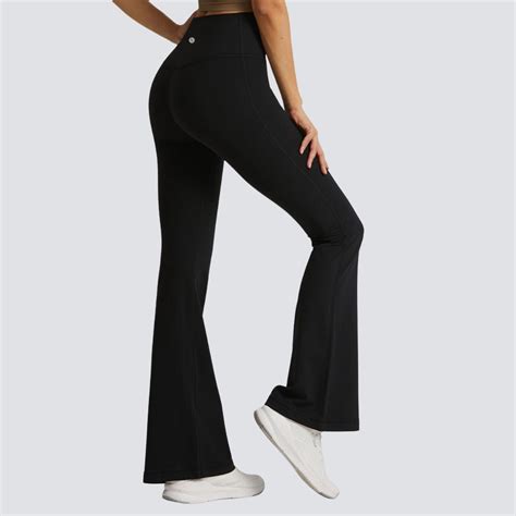 One-Size Flared Yoga Pants - Black – BubbleFig