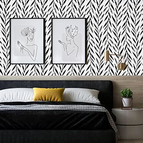 Wudnaye Black and White Peel and Stick Wallpaper India | Ubuy
