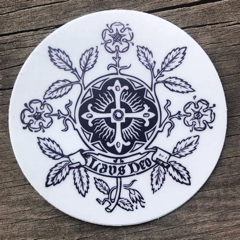 Laus Deo - Praise God Catholic Sticker/Decal - Catholic Artisan Australia