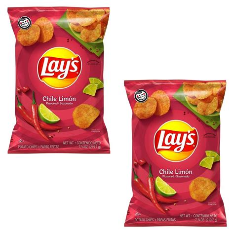 2 PACK, Lay's Chile Limón Flavored Potato Chips, 7.75 Ounce - Walmart.com