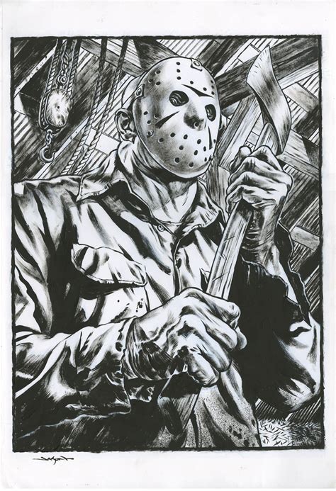 FRIDAY THE 13TH: JASON ILLUSTRATION JASON EDMISTON - W.B. | Comic art ...