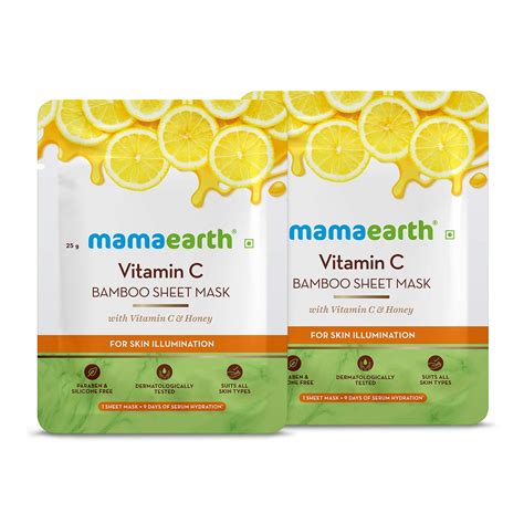 Buy Mamaearth Vitamin c sheet mask (pack of 2) Online at Low Prices in ...