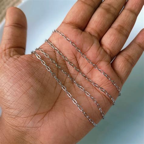 100 % Pure Stainless Steel Chains(1 meter appx) No -2 – Nylaa Crafts