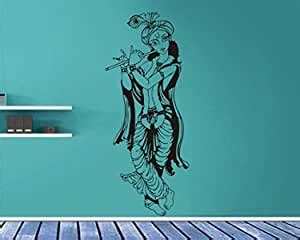 Shree Krishna Black Wall Decal and Sticker(106*50)cm : Amazon.in: Home ...