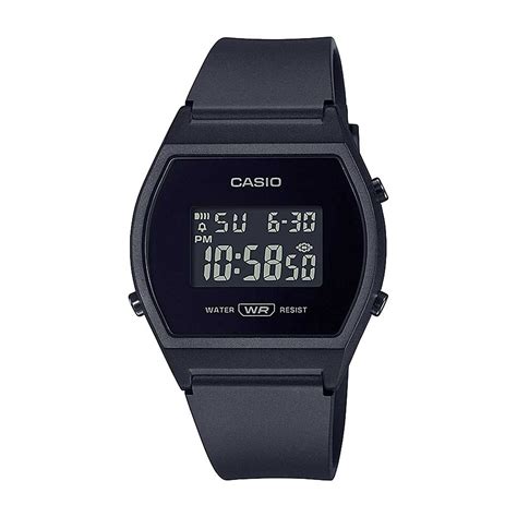Casiovintage Lw 204 1bdf Black Digital Dial Black Resin Strap ...