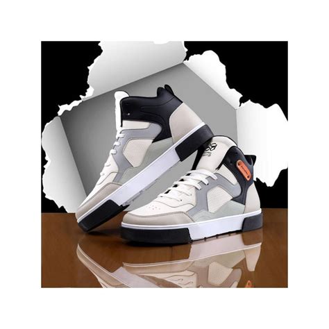 Buy Bacca Bucci Beige Anarchist Korean Style High Top Streetwear ...