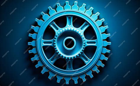 Premium Photo | Cog wheel animations on blue background