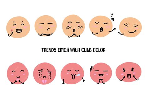 Premium Vector | A set of Original Emoji with Cute Expression