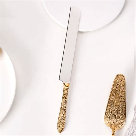 Royal Vintage Brass Cake Knife And Server Set Of 2 Online - Premium ...