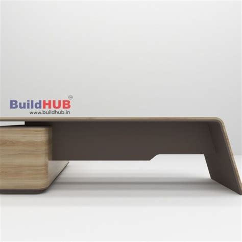 Light Walnut CEO Table with Ergonomic Design - BuildHUB