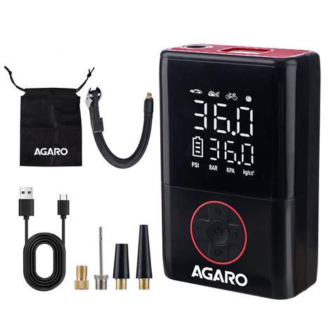 AGARO Regal New Portable Tyre Inflator for Cars & Bikes, 18L/min of Airflow