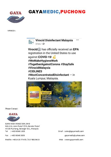 Gayamedic Product Promo-converted - GAYAMEDIC,PUCHONG VIROCID : Please ...