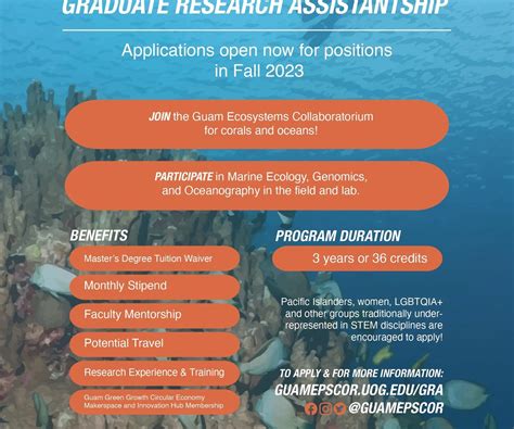 NSF Guam EPSCoR graduate research assistantship now accepting applicants - Guam EPSCoR