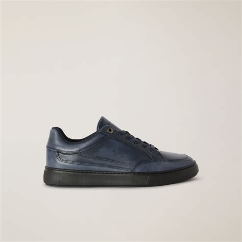 Zapatilla de piel auténtica Nautilus en Azul: Calzado casual de Lujo ...