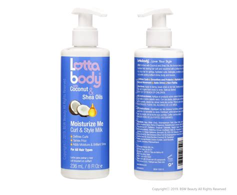 LOTTABODY COCONUT & SHEA OILS MOISTURIZE ME CURL & STYLE MILK 8oz