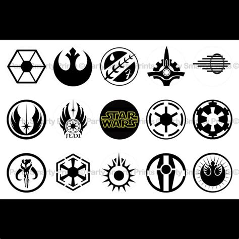 Star Wars Symbols 1 Inch Round - Digital Download - Bottle Cap ...
