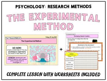 Image result for Example of Experimental Method