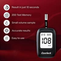Ozocheck Truesense Glucometer Fully Automatic Blood Sugar Testing ...