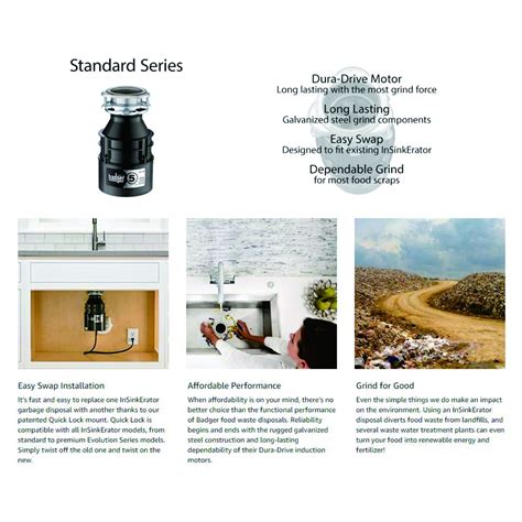Badger 5 Compatible With Insinkerator Garbage Disposal 1 2 Hp ...