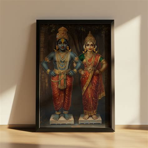Panduranga Vitthala with Rukmini Devi Photo Frame – Divine Presence of ...