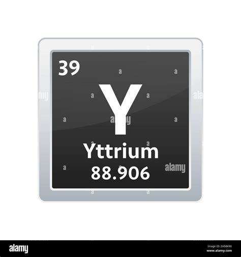 Yttrium symbol. Chemical element of the periodic table. Vector stock illustration Stock Vector ...