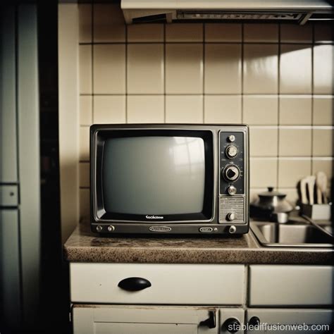 Vintage Kitchen's Broadcast Television | Stable Diffusion Online