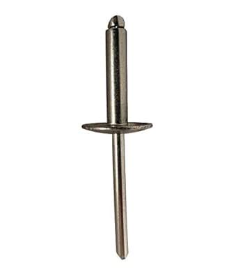 3/16" Diameter X 1/2 Stainless Rivet with Stainless Mandrel, Large ...