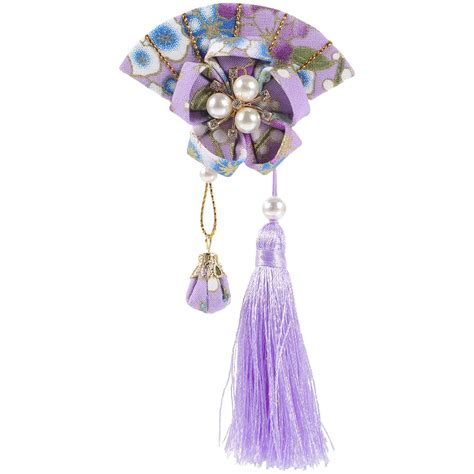 Amazon.com : Flower Hair Barrettes Japanese Style Hair Clip Kimono ...