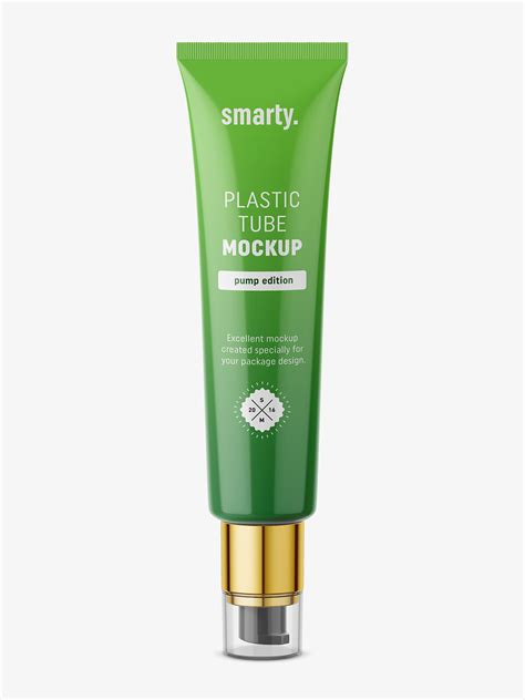 Glossy tube with flip top cap mockup - Mockups Design