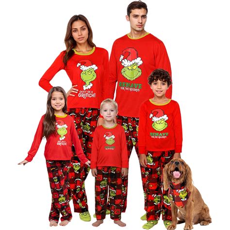 YOOZIO Kids Christmas Family Matching Pyjamas Adults Kids Funny Griinch ...