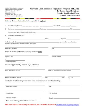 Fillable Online mhec maryland Maryland Loan Assistance Repayment ...