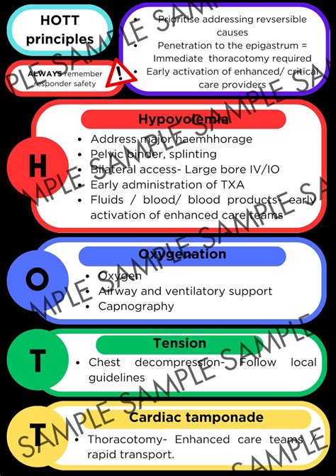 Traumatic Cardiac Arrest HOTT Principles Paramedic Flash Card Paramedic ...