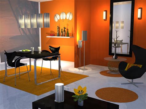 Catchy Orange Dining Room Designs with Awesome Inspiration - home987 ...